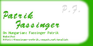 patrik fassinger business card